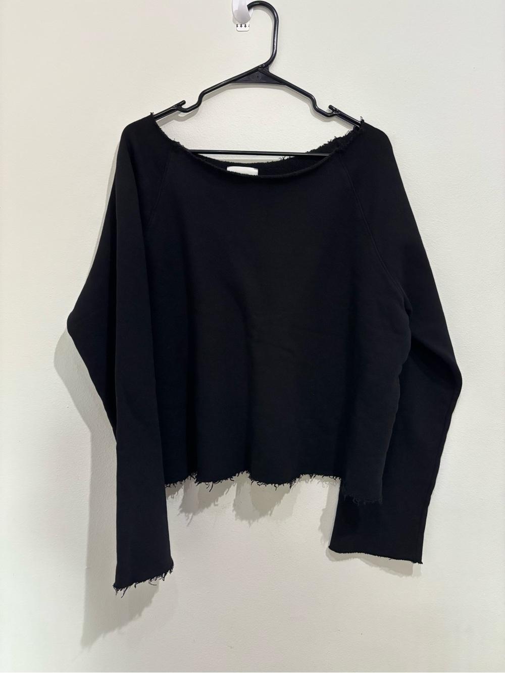 Joah Brown Oversized Distressed Sweatshirt Size S/M